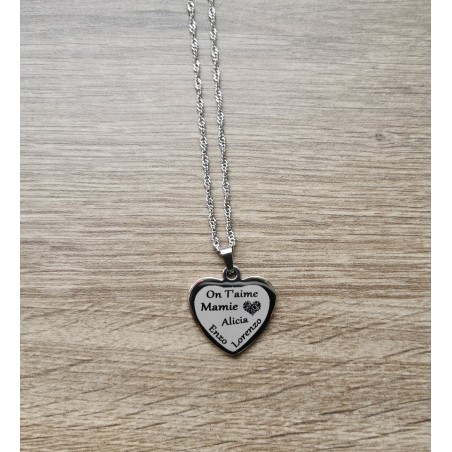 Pendentif Petit COEUR - 3 PRENOMS II Pendentif Petit COEUR - 3 PRENOMS II