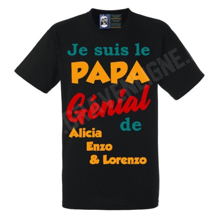 TSHIRT PAPA PRENOMS