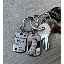 Pendentif Photo Personnalisé - Plaque Militaire