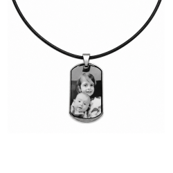 Pendentif Photo Personnalisé - Plaque Militaire